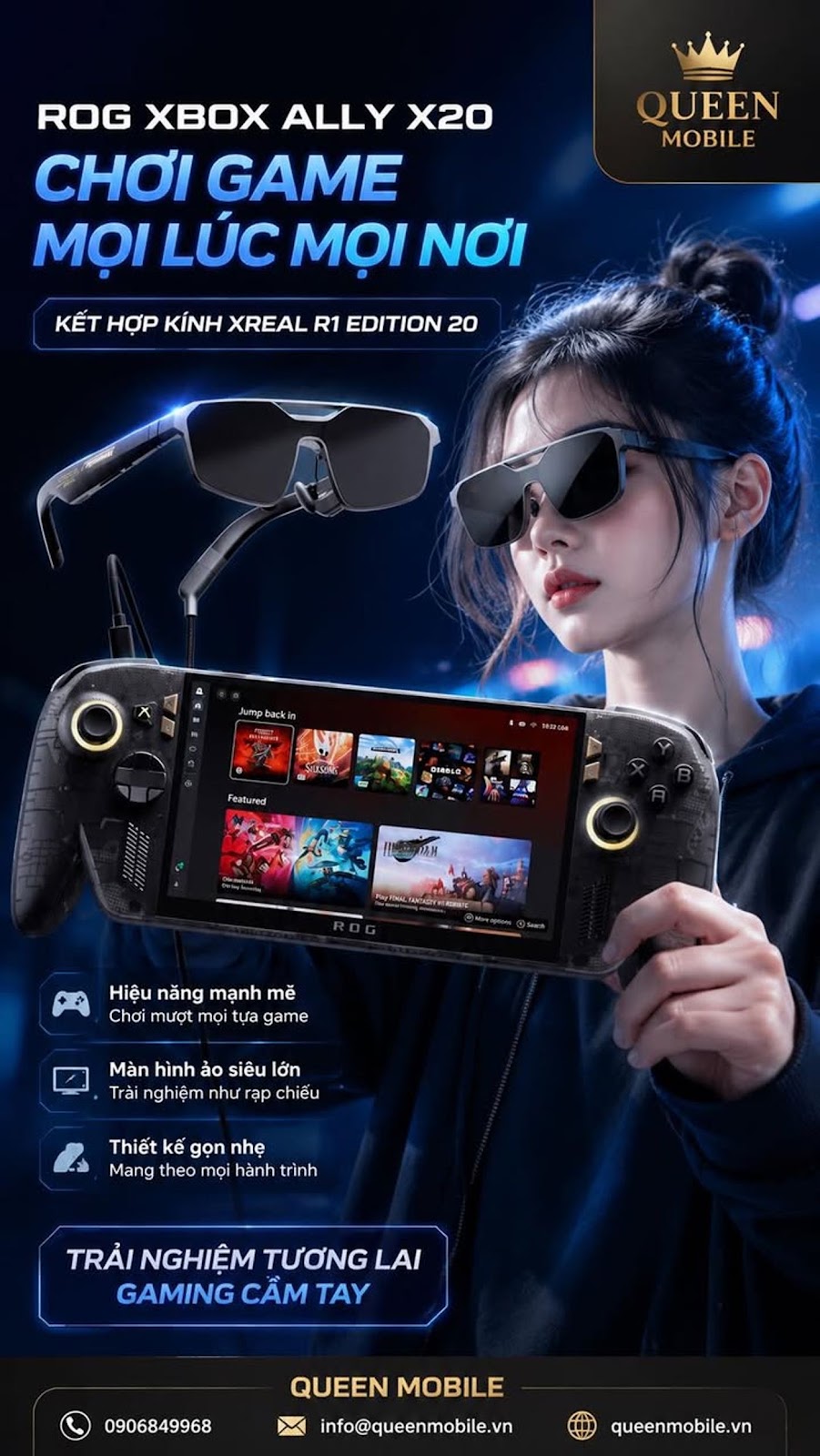 ROG Xbox Ally X20 Kết Hợp Kính XREAL R1 Edition 20, Tương Lai Gaming Cầm Tay Đã Đến?