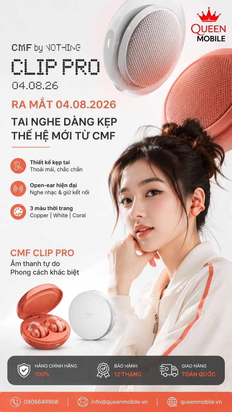 CMF xác nhận ra mắt Clip Pro ngày 04/08/2026, hé lộ dòng tai nghe mới của CMF by Nothing #CMF #CMFby