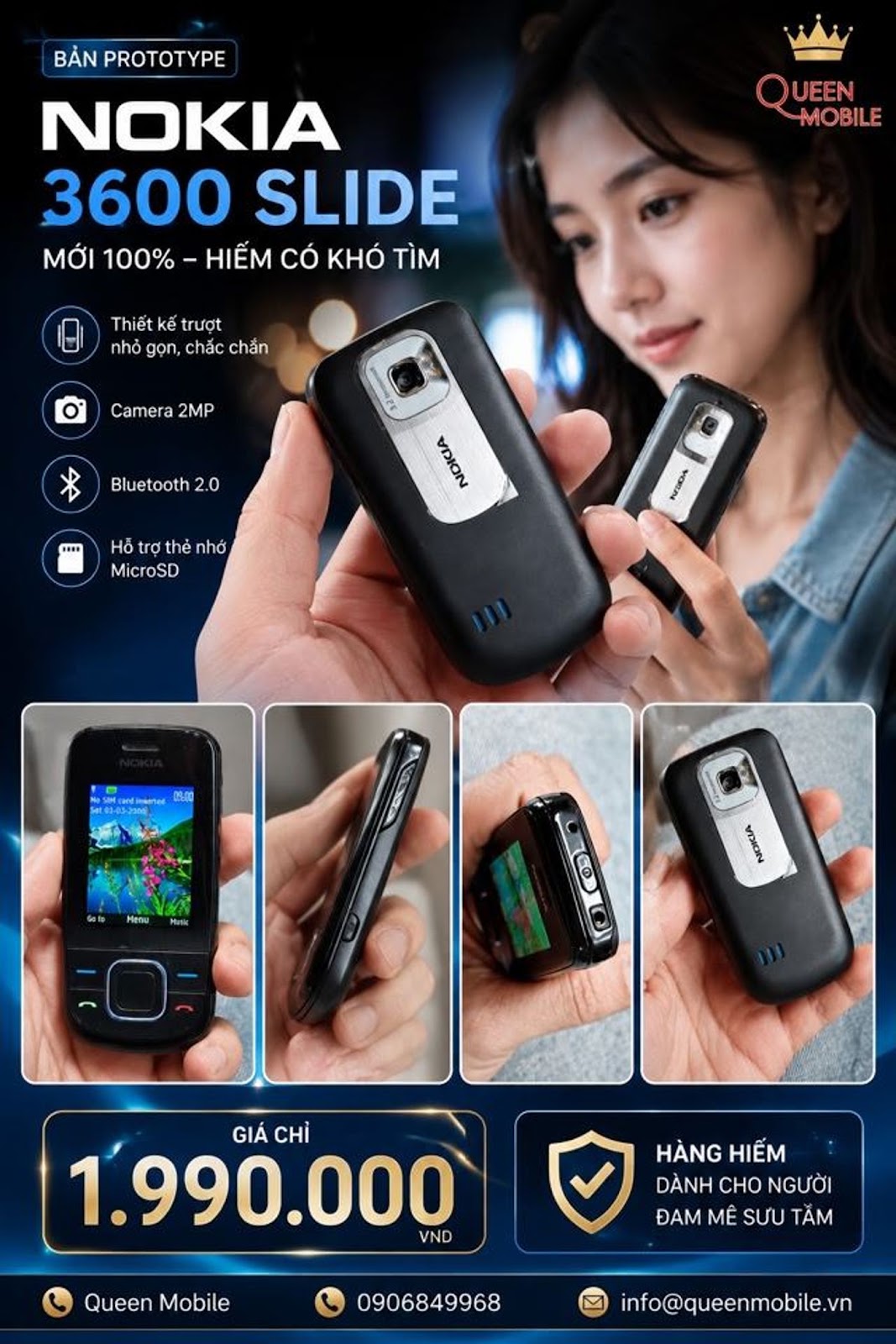 Nokia 3600 Slide bản Prototype mới 100% xuất hiện trên thị trường sưu tầm với giá khoảng 1.990.000 V