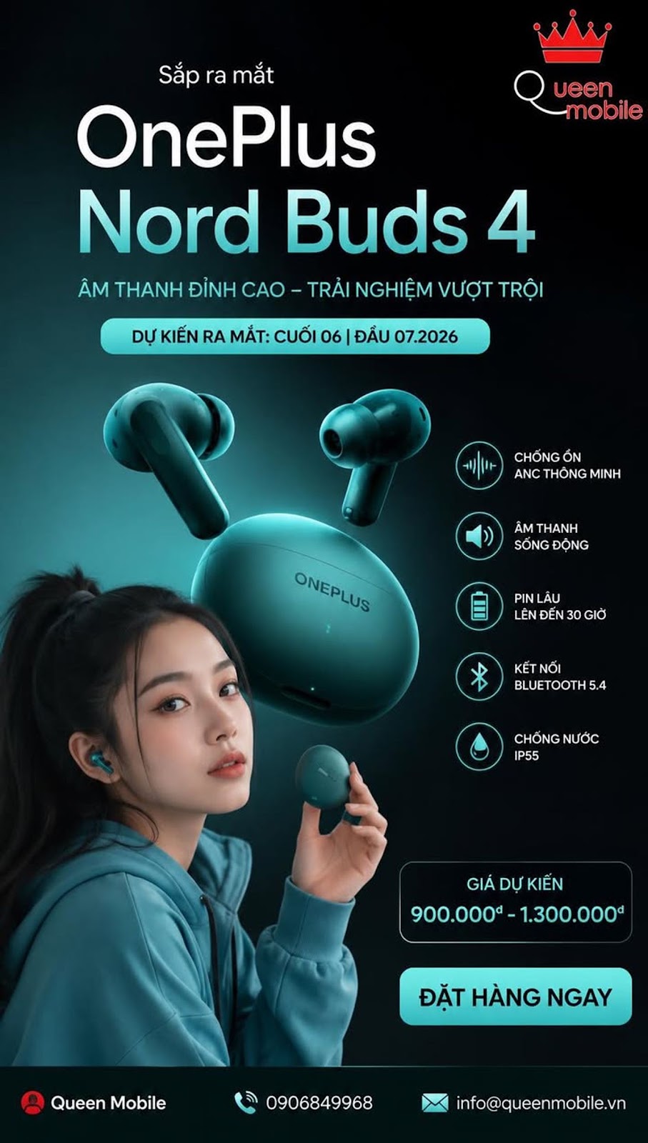ONEPLUS NORD BUDS 4 CHÍNH THỨC ĐƯỢC NHÁ HNG, SẼ RA MẮT CÙNG ONEPLUS N6 TẠI ẤN ĐỘ...