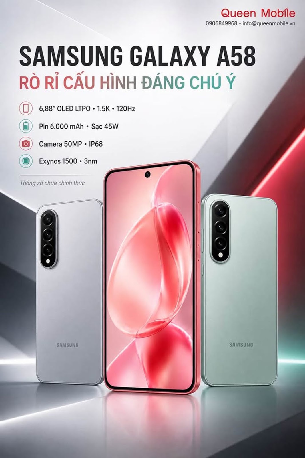 Samsung Galaxy A58 lộ cấu hình mạnh như flagship nhưng Samsung chưa xác nhận #SamsungGalaxyA58 #Gala
