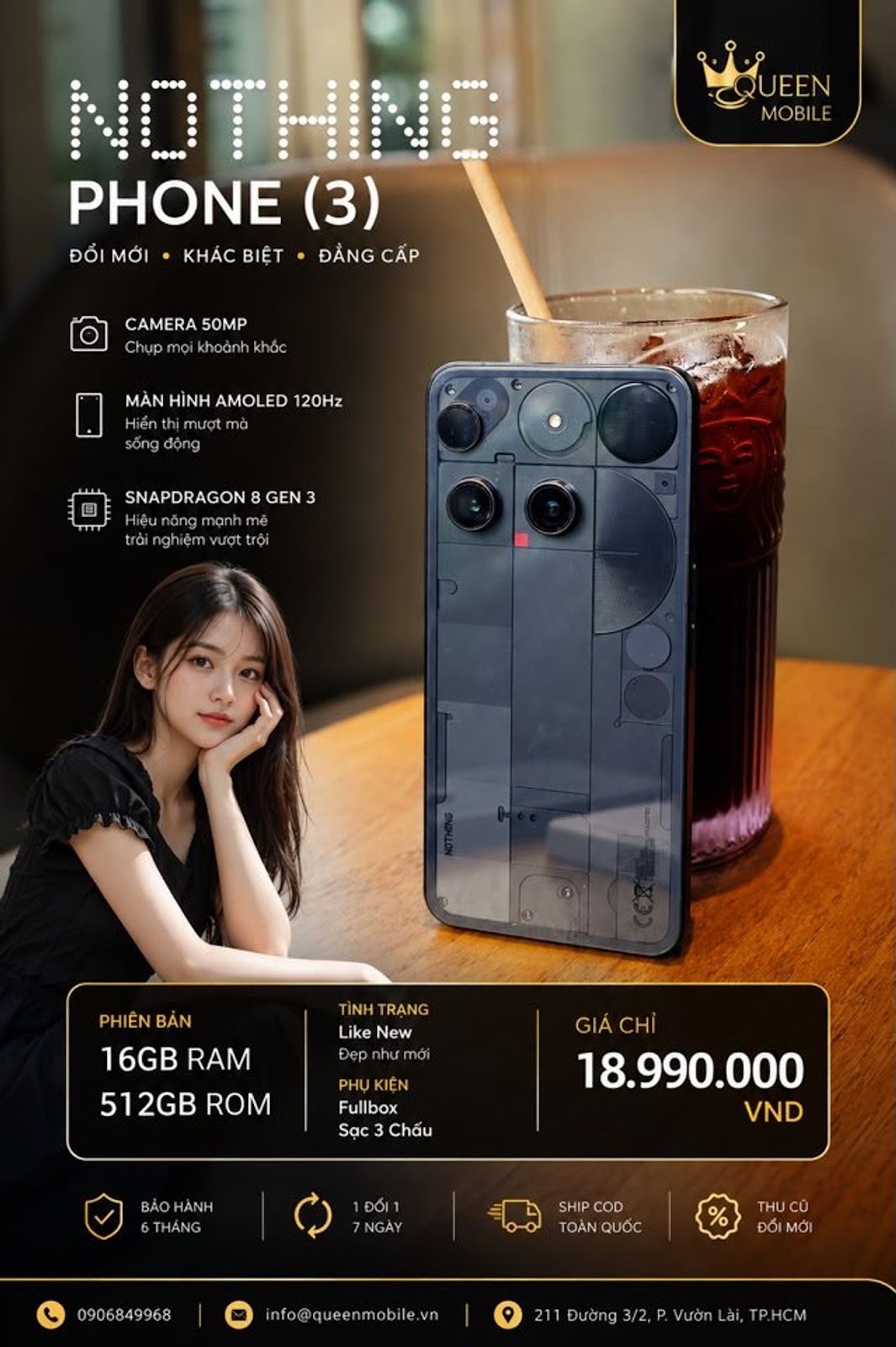 Nothing Phone 3 16GB 512GB Like New Fullbox Sạc 3 Chấu Giá Cực Hấp Dẫn #NothingPhone3 #Nothing #Andr