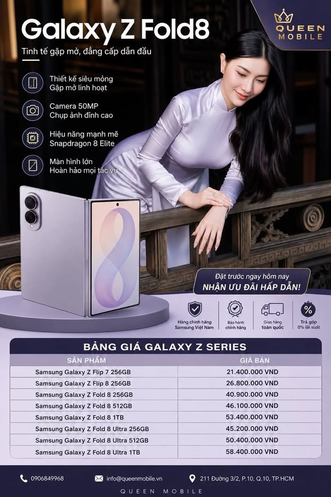 Bảng giá Samsung Galaxy Z Series mới nhất tại Queen Mobile