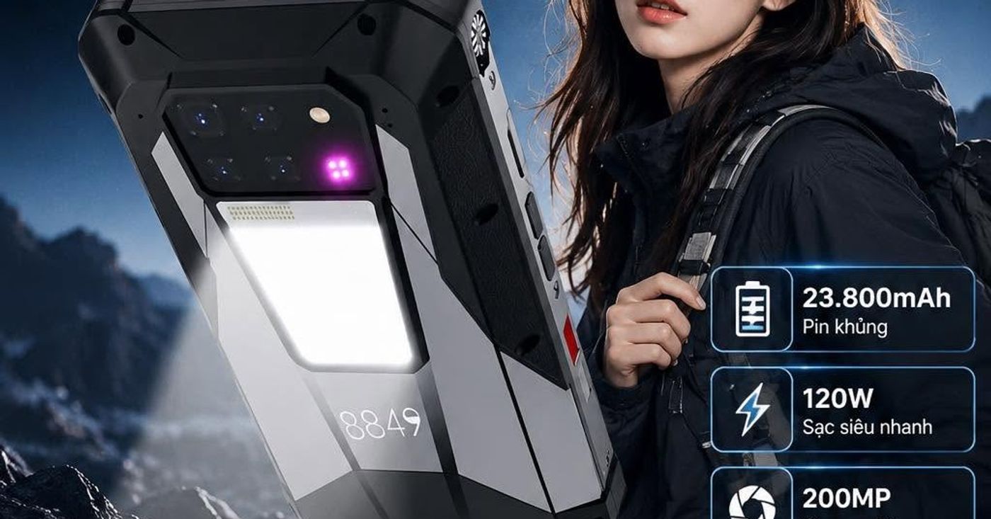 8849 Tank 3 Pro Gây Chấn Động Thị Trường Với Pin 23.800mAh Và Máy Chiếu Tích Hợp Ngay Trên Điện Thoạ