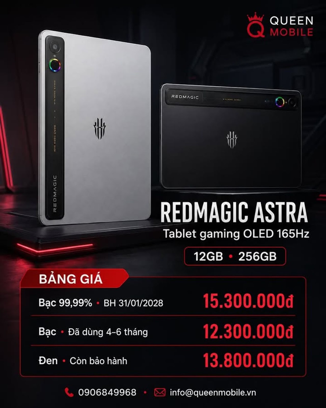REDMAGIC ASTRA 12GB 256GB – TABLET GAMING OLED 165HZ, SNAPDRAGON 8 ELITE CỰC MẠNH ♾️