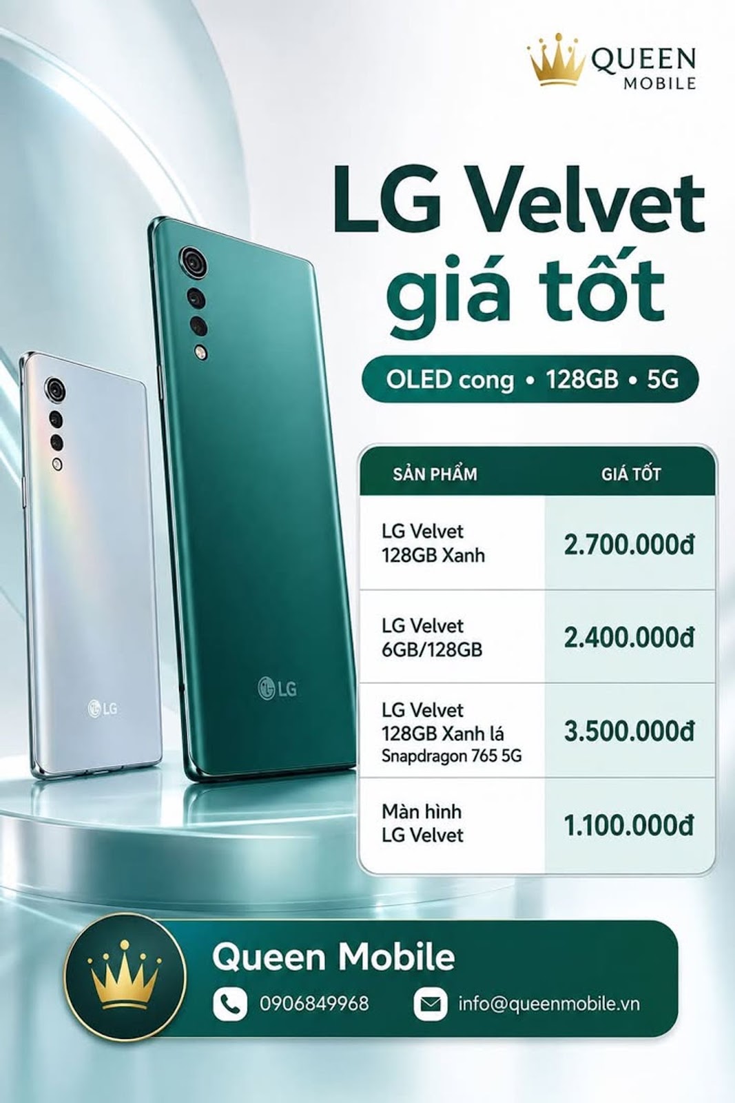 LG VELVET 128GB – MÁY ĐẸP, MÀN OLED CONG, GIÁ DỄ TIẾP CẬN