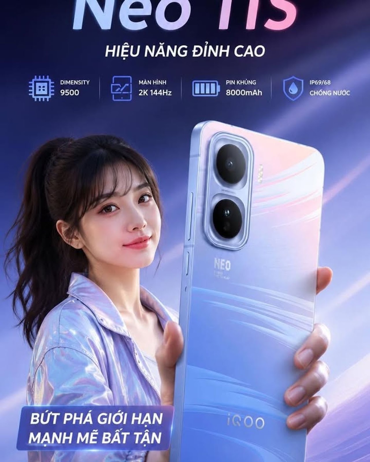 iQOO Neo 11S lộ cấu hình cực khủng với pin 8.000 mAh và Dimensity 9500, liệu đây có phải là chiếc fl