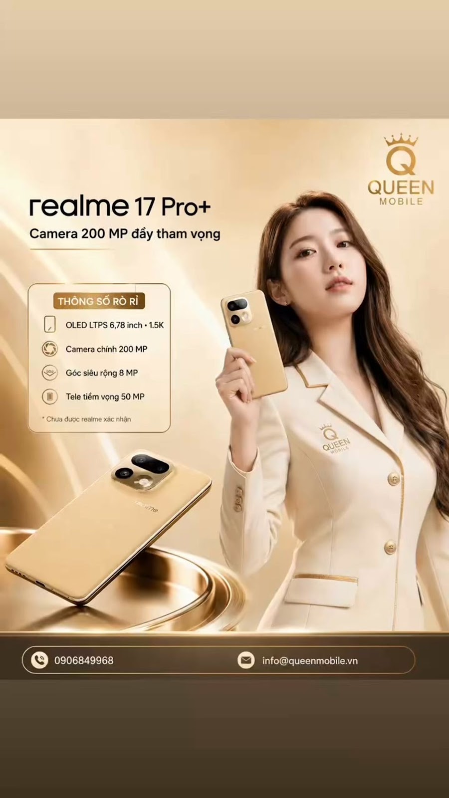 Realme 17 Pro Plus lộ cấu hình camera 200 MP và màn hình 1.5K, nhưng chưa được realme xác nhận #real