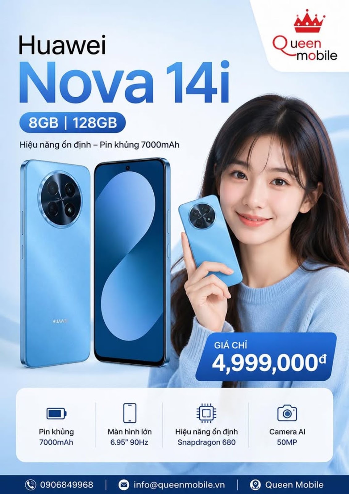 Huawei Nova 14i trong hình dùng chip Snapdragon 680 4G