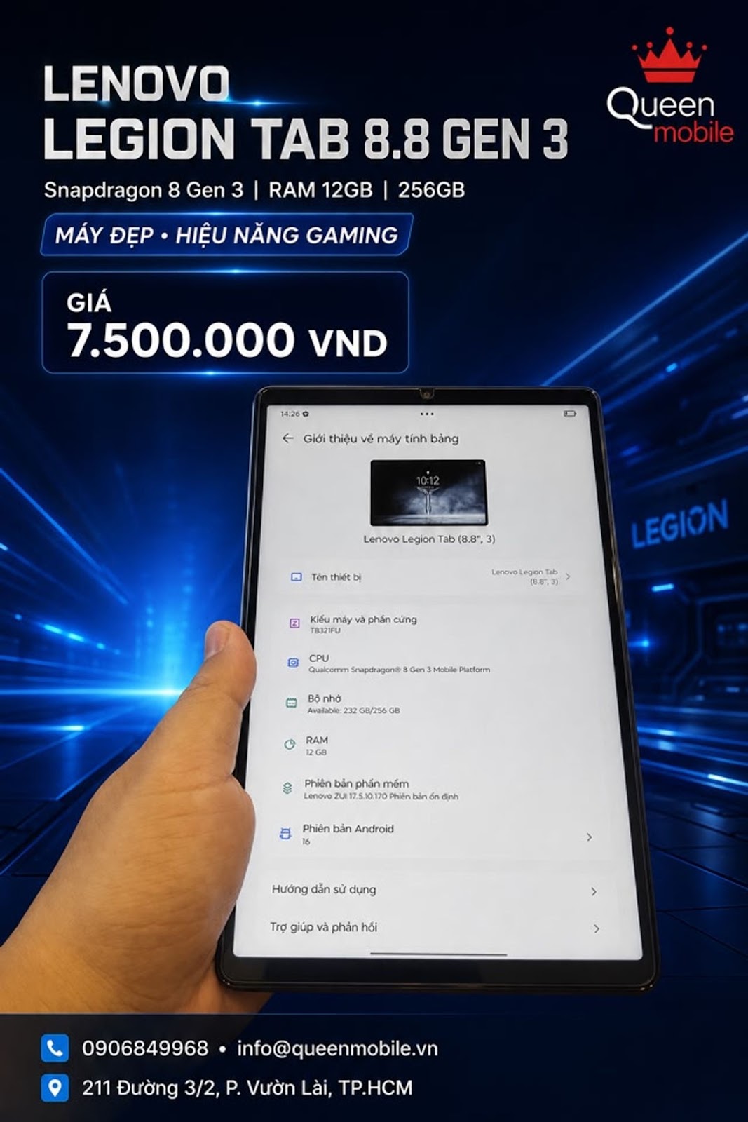 . – TABLET GAMING NHỎ GỌN, HIỆU NĂNG CỰC KHỦNG