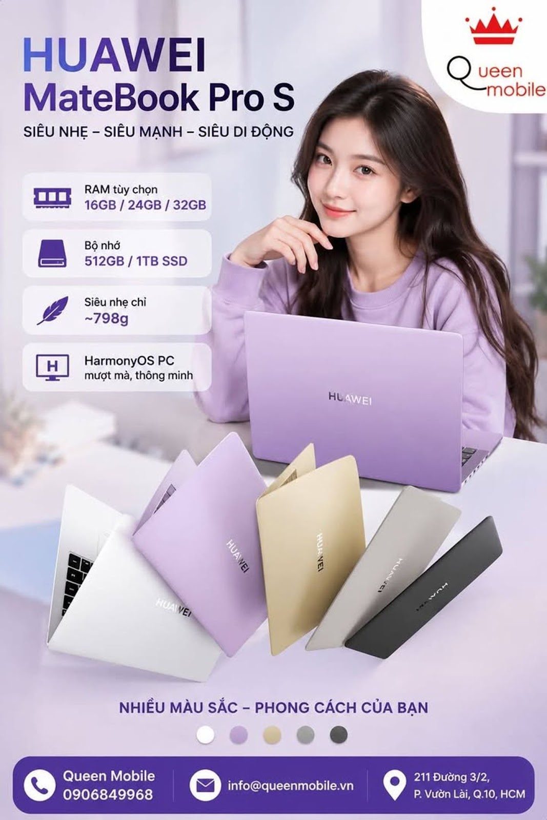 Huawei MateBook Pro S lộ cấu hình RAM trước ngày ra mắt #Huawei #HuaweiMateBookProS #HarmonyOS #Harm