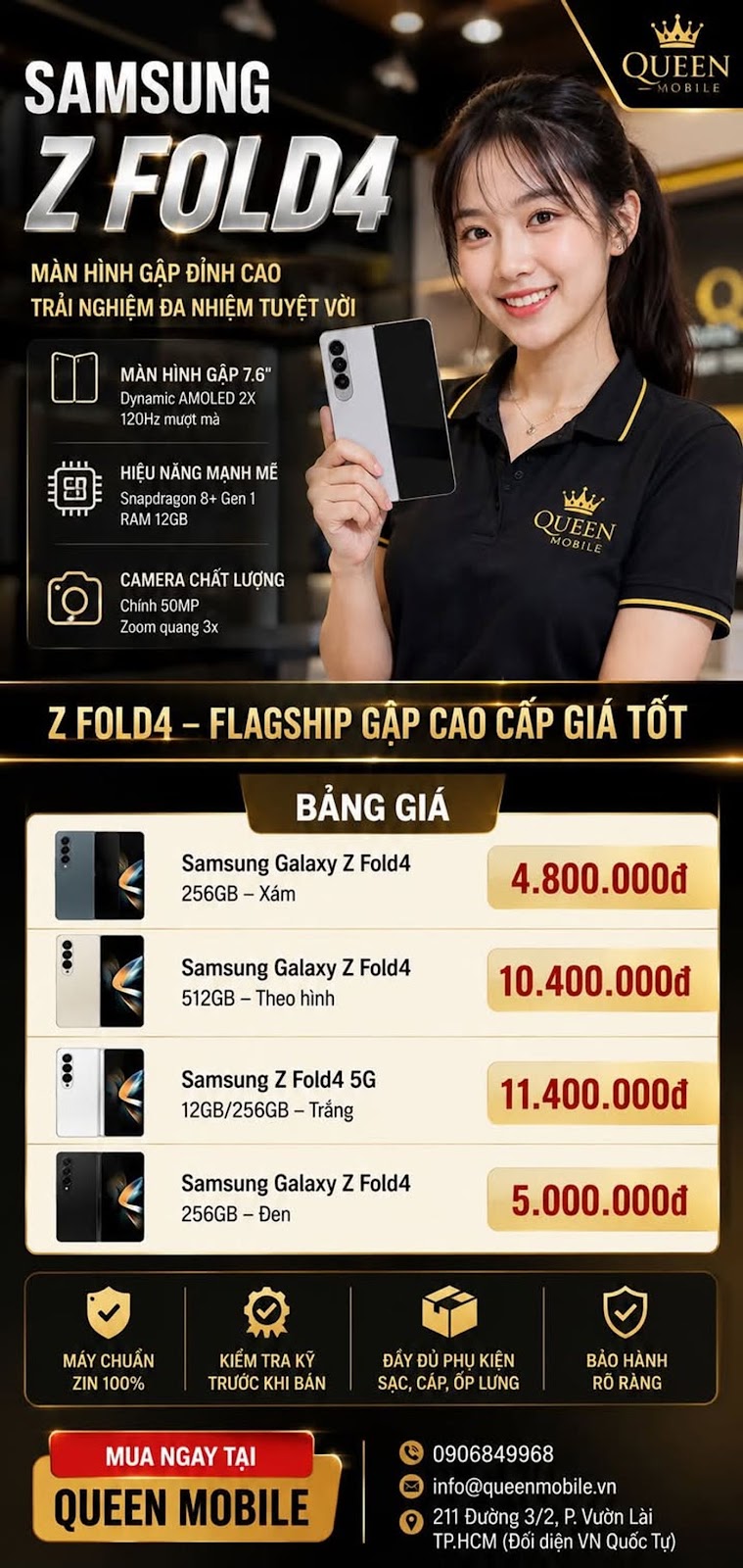 SAMSUNG GALAXY Z FOLD4 – GIÁ ĐẸP CHO DÒNG GẬP CAO CẤP