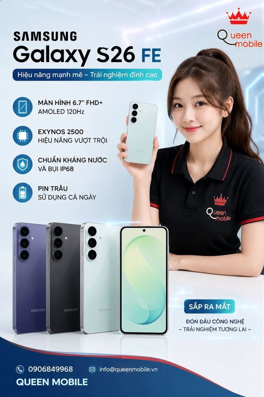 Samsung Galaxy S26 FE lộ cấu hình với màn hình AMOLED 120Hz, Exynos 2500 và IP68 #Samsung #GalaxyS26