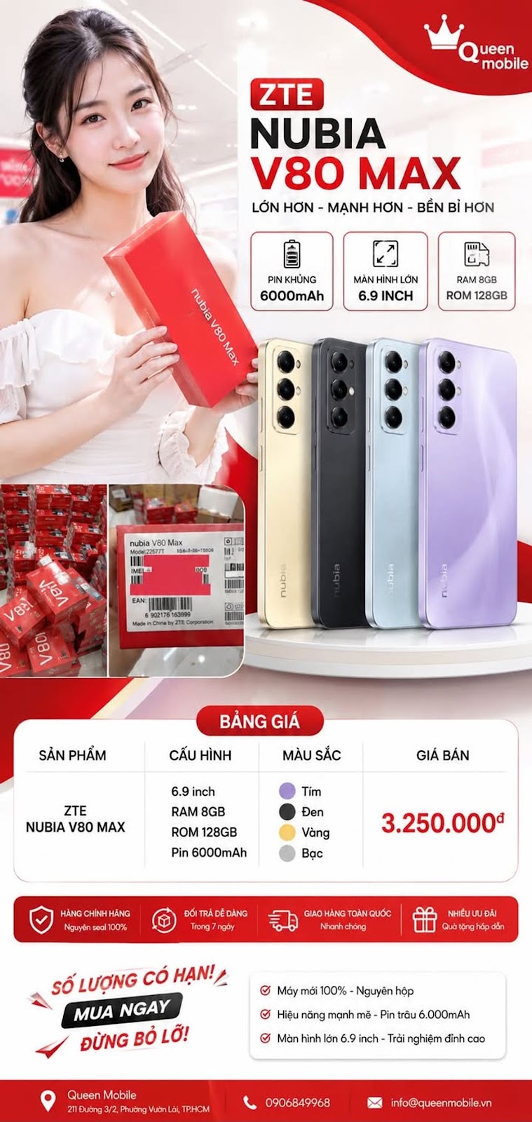 Bảng giá Queen Mobile