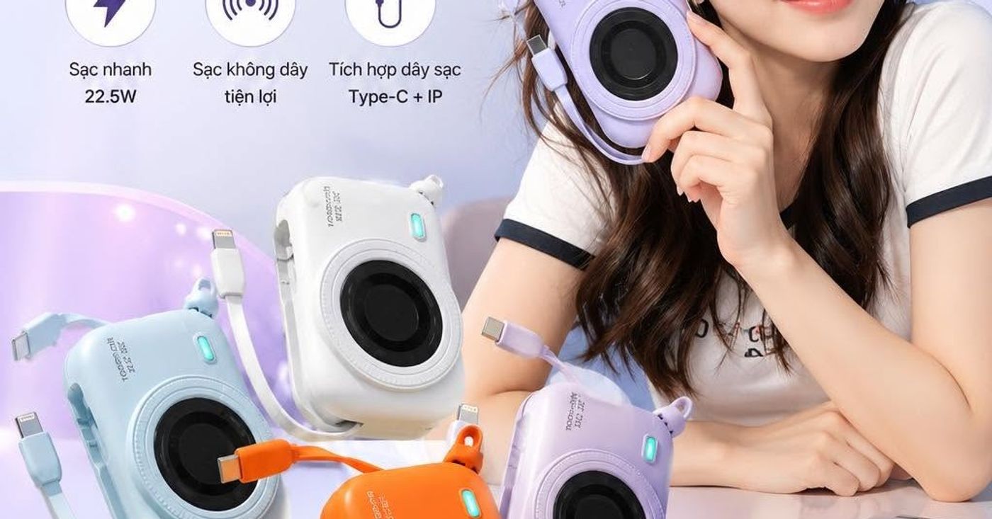 Sạc Dự Phòng Lensmate PowerBank 10.000mAh PD 22.5W Gây Sốt Với Thiết Kế Camera Mini Cực Độc
