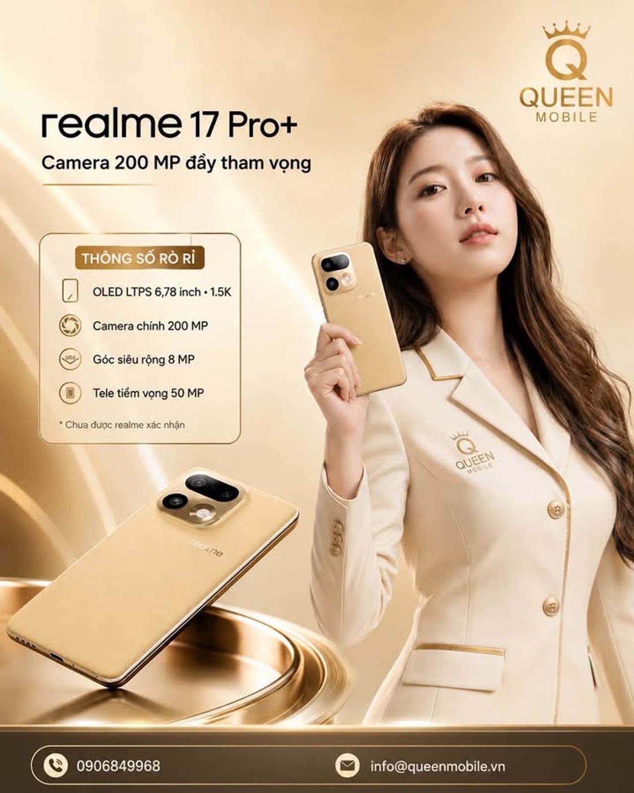 Realme 17 Pro Plus lộ cấu hình camera 200 MP và màn hình 1.5K, nhưng chưa được realme xác nhận #real