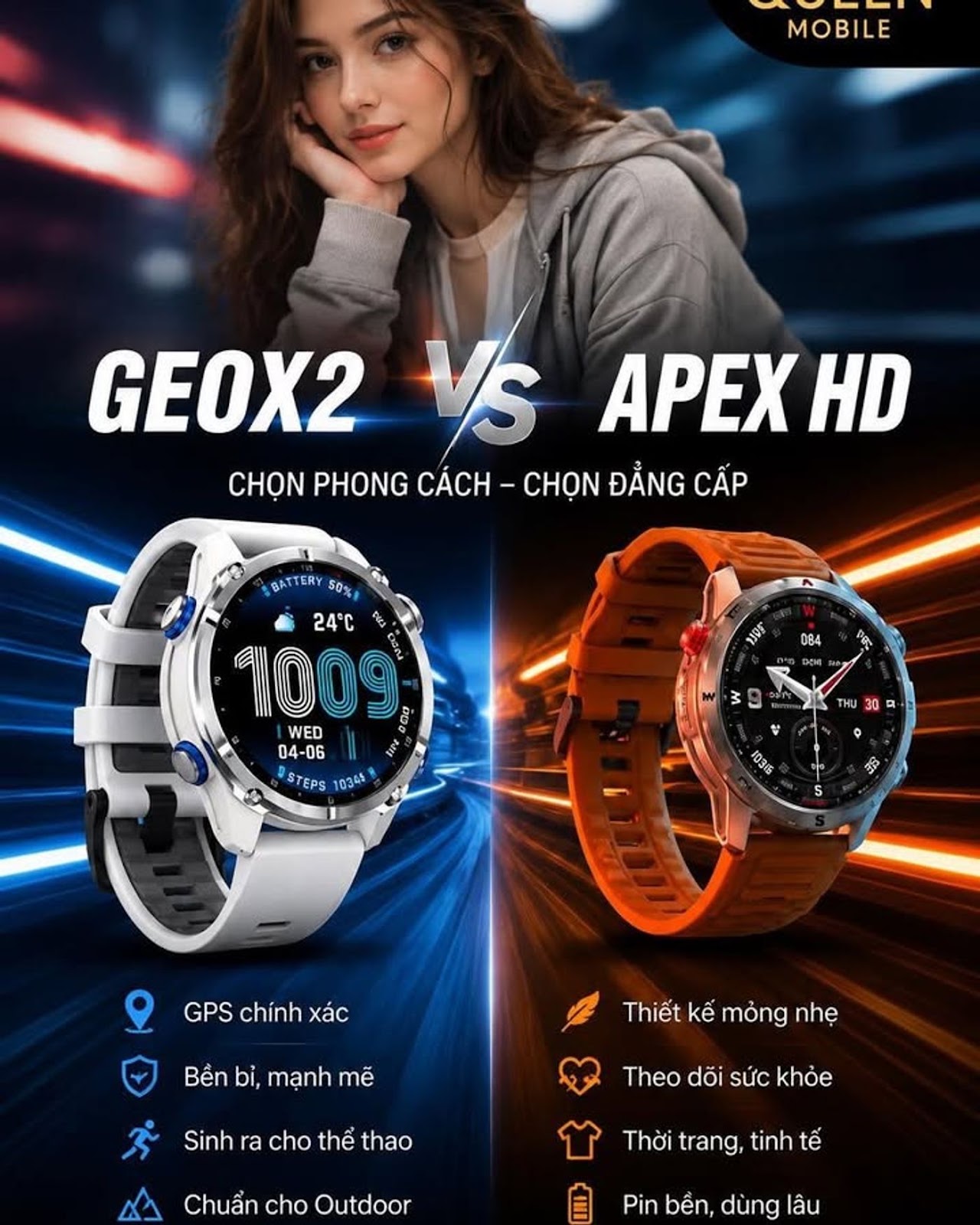 Rogbid GeoX2 Đối Đầu Rogbid Apex HD – Cuộc Chiến Đồng Hồ Thông Minh GPS Đang Làm Cộng Đồng Công Nghệ