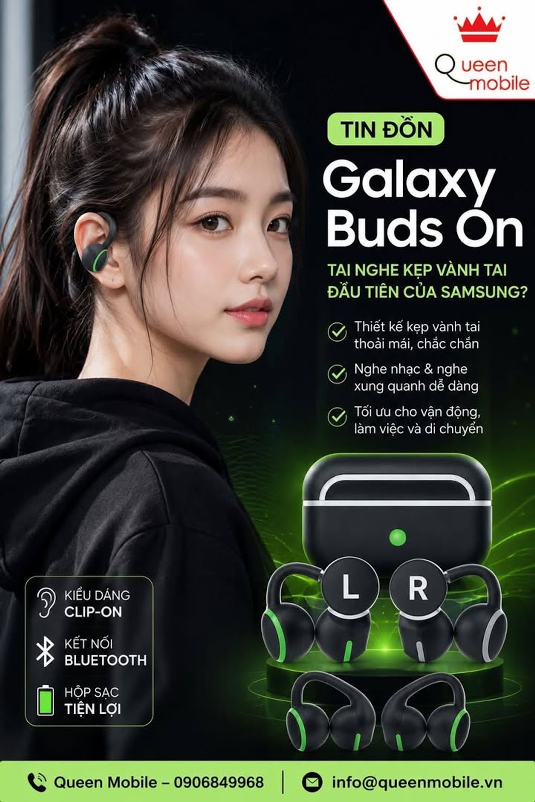 Samsung Galaxy Buds On lộ thiết kế tai nghe kẹp vành tai đầu tiên của Samsung #Samsung #GalaxyBudsOn