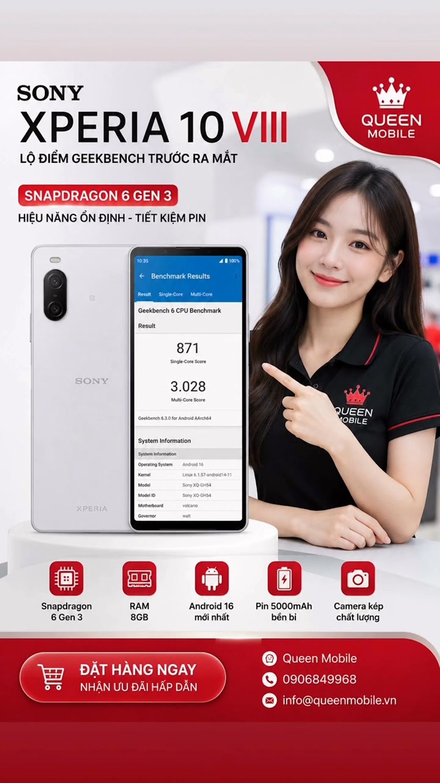 Sony Xperia 10 VIII lộ điểm Geekbench trước ngày ra mắt, Snapdragon 6 Gen 3 khiến người dùng tranh c