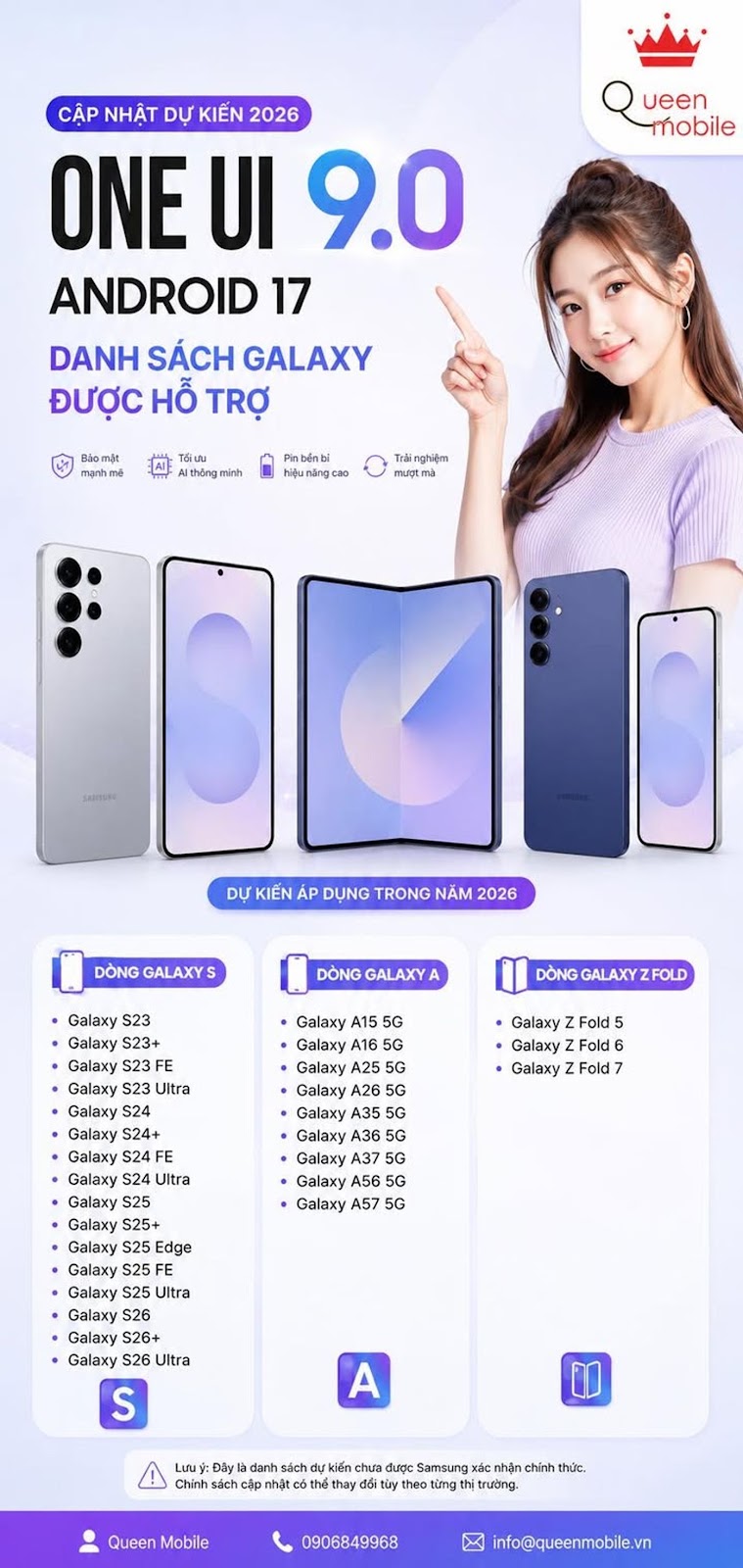 Samsung One UI 9.0 Và Android 17 Lộ Danh Sách Thiết Bị Được Nâng Cấp Đến Tận Năm 2026