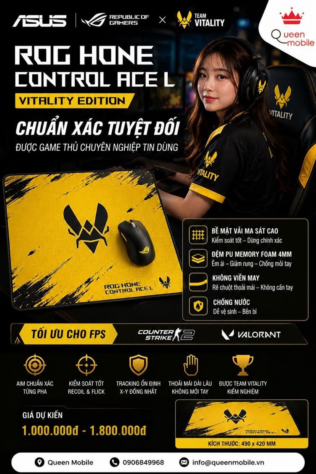 ASUS ROG Ra Mắt Bàn Di Chuột Esports Được Chính Game Thủ Chuyên Nghiệp VALORANT Và Counter-Strike 2 