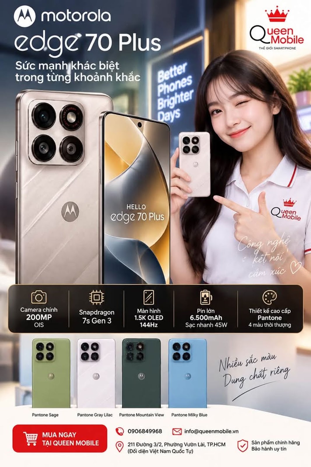 Motorola Edge 70 Plus ra mắt với camera 200 MP và pin 6.500 mAh, nhưng chữ Plus có thực sự đồng nghĩ