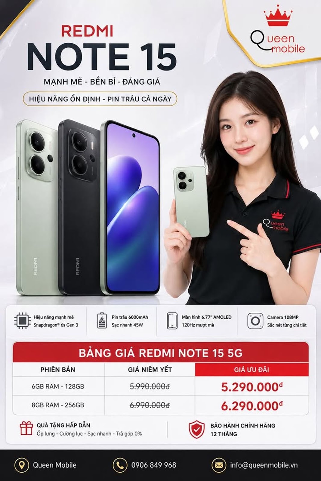 Redmi Note 15 – thông số kỹ thuật, hiệu năng và điểm AnTuTu
