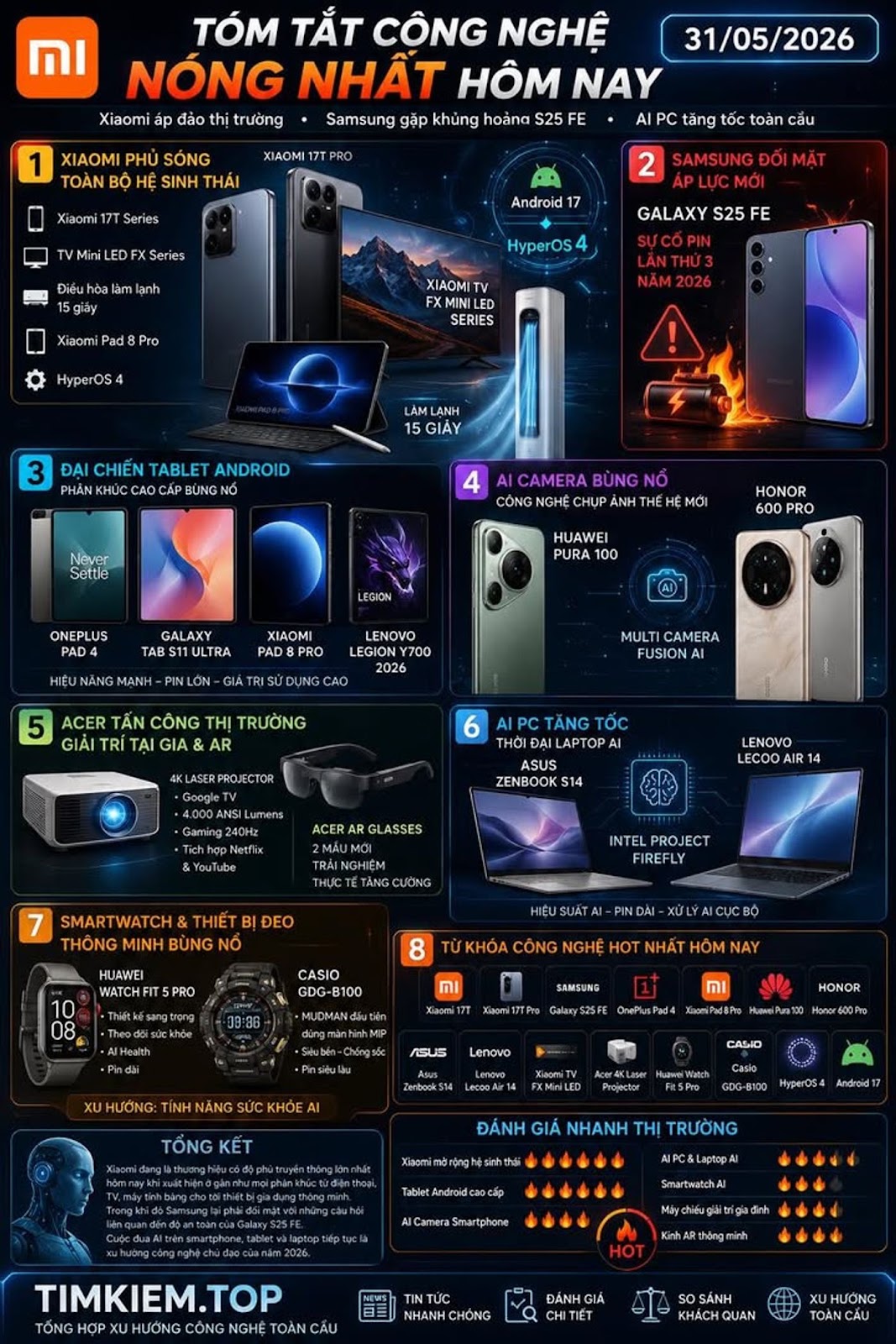 TÓM TẮT CHỦ ĐỀ CÔNG NGHỆ NÓNG NHẤT HÔM NAY TRÊN TIMKIEM.TOP