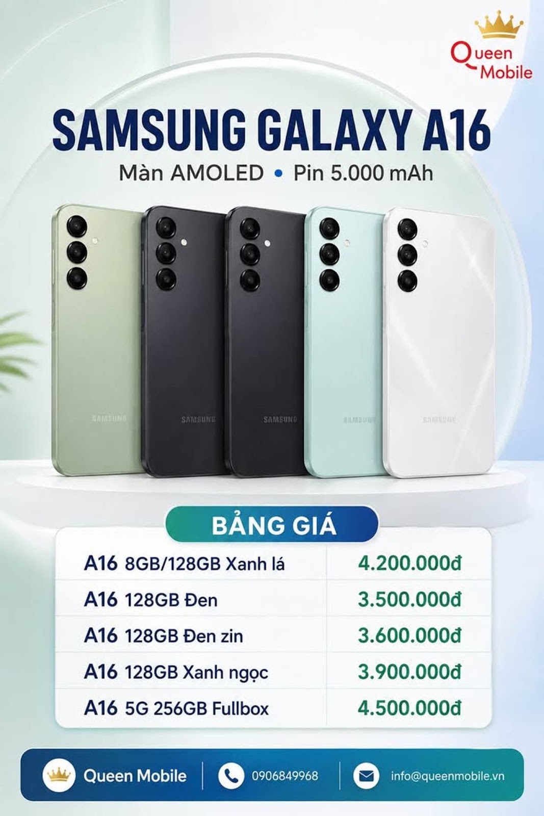 Samsung Galaxy A16 giá tốt – Máy đẹp, bộ nhớ lớn, pin khỏe