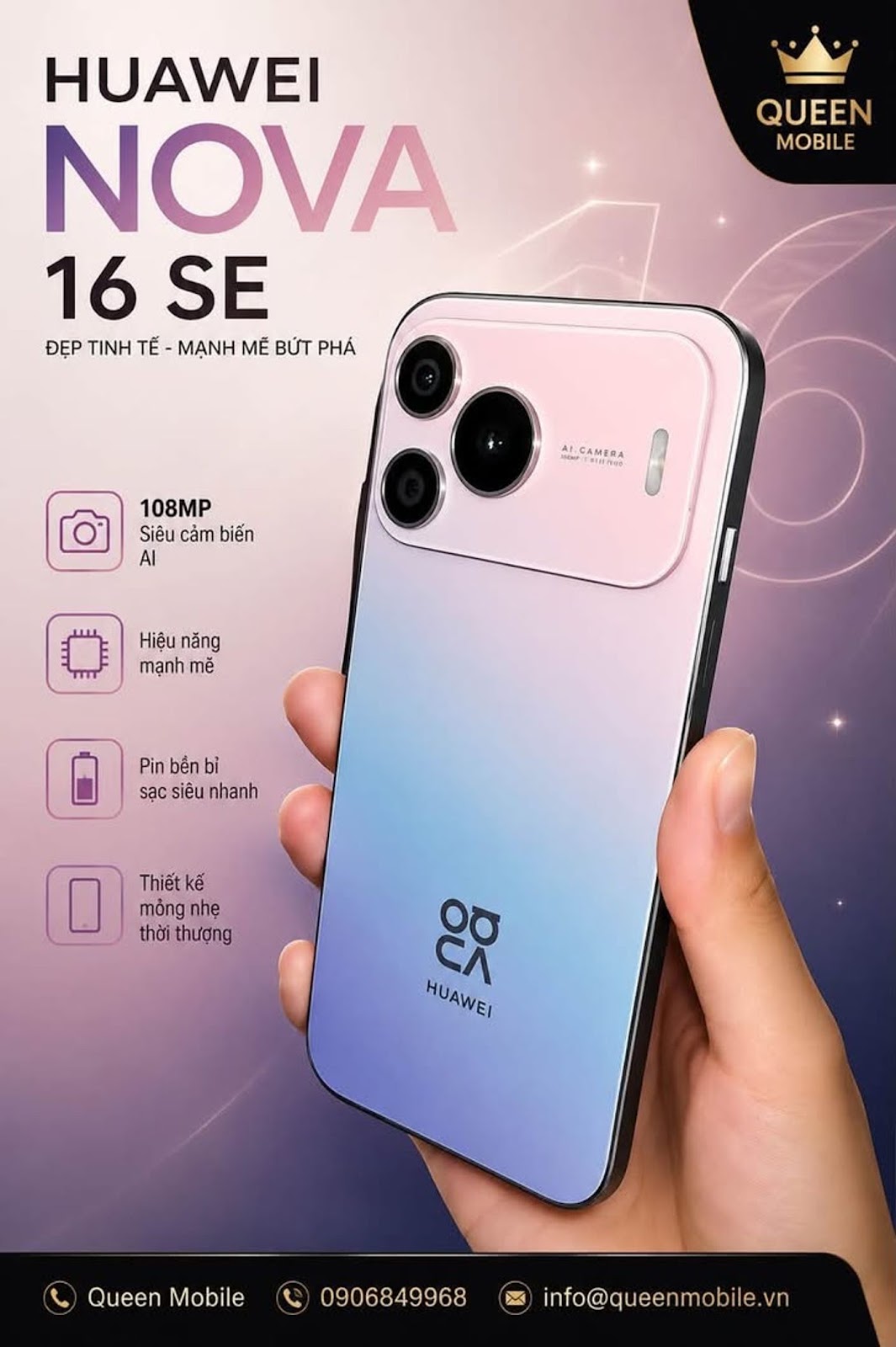 Huawei Nova 16 SE lộ diện trước ngày ra mắt chính thức #Huawei #HuaweiNova16SE #Nova16SE #Smartphone