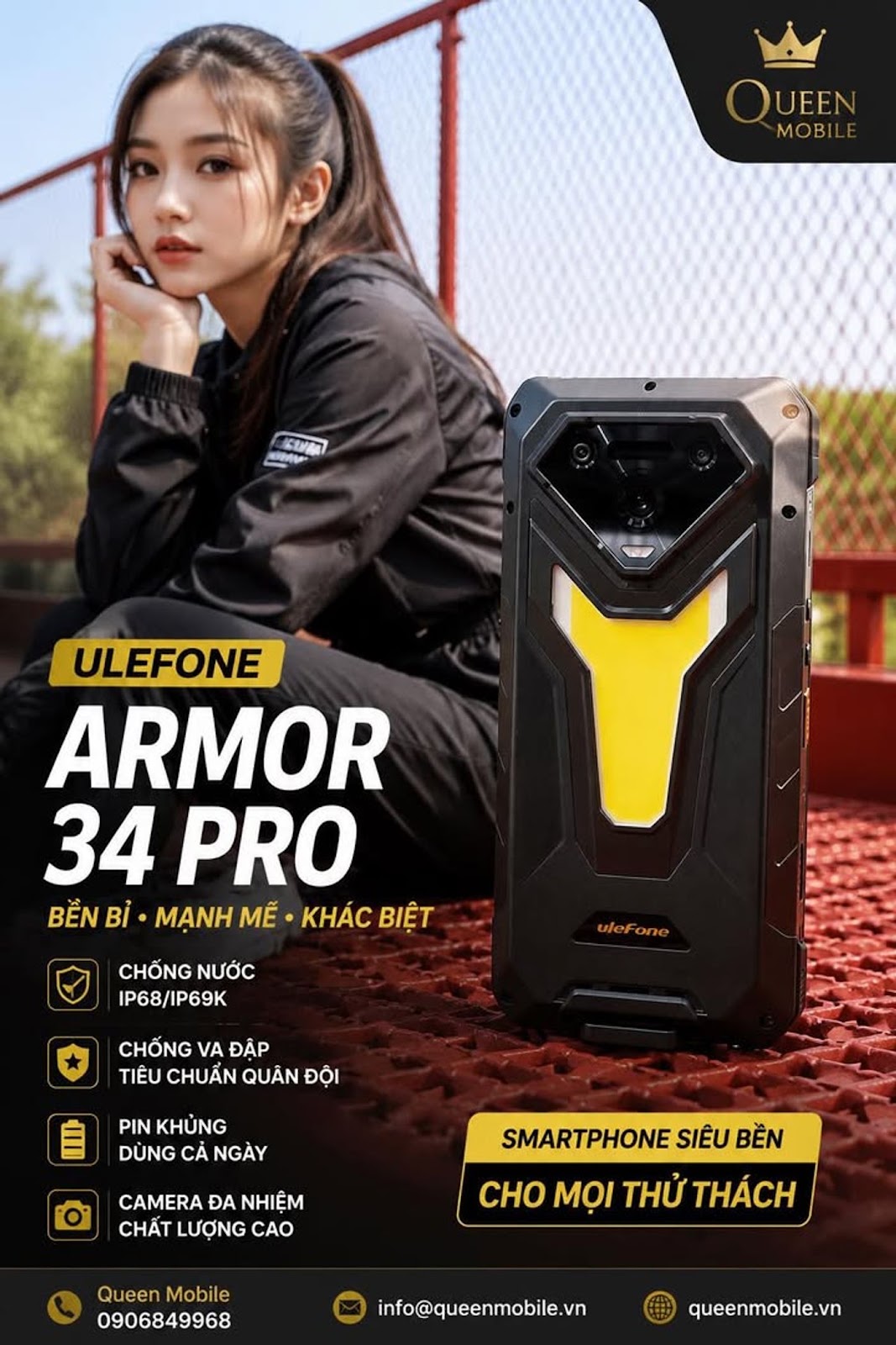Ulefone Armor 34 Pro lộ diện với thiết kế siêu hầm hố dành cho dân phượt và công việc khắc nghiệt