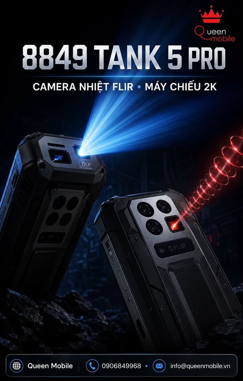 8849 TANK 5 Pro ra mắt với camera nhiệt FLIR và máy chiếu 2K #8849 #TANK5Pro #Unihertz #FLIR #Camera