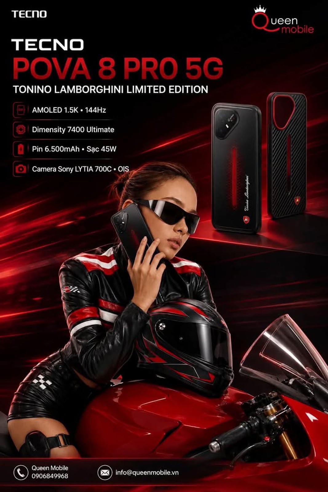 TECNO POVA 8 Pro 5G Tonino Lamborghini Limited Edition ra mắt tại Thái Lan, giá từ khoảng 12,6 triệu