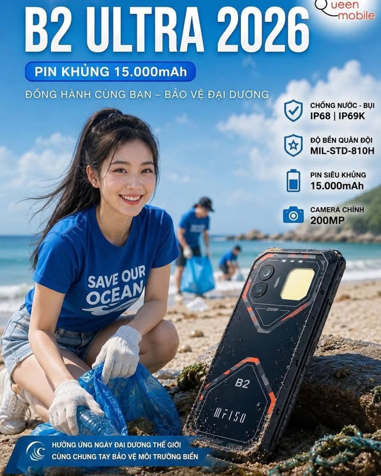 B2 Ultra 2026 Xuất Hiện Với Pin 15.000mAh Và Chuẩn Siêu Bền Dành Cho Người Thích Khám Phá