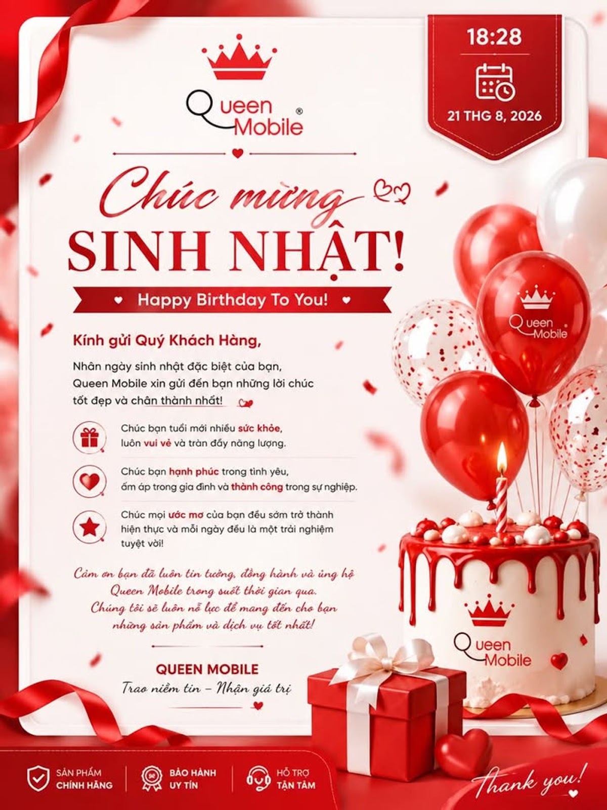 CHÚC MỪNG SINH NHẬT 21/08