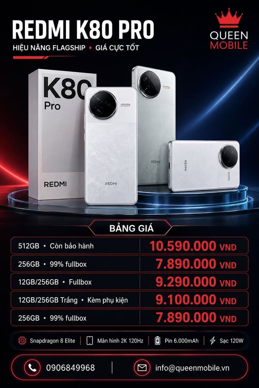 Redmi K80 Pro giá hấp dẫn, hiệu năng Snapdragon 8 Elite #RedmiK80Pro #Xiaomi #Snapdragon8Elite #Điện