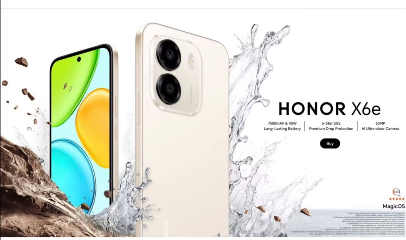 HONOR X6e 4GB/128GB – Pin siêu trâu 7.500mAh, màn hình 120Hz, chỉ khoảng hơn 4 triệu đồng!