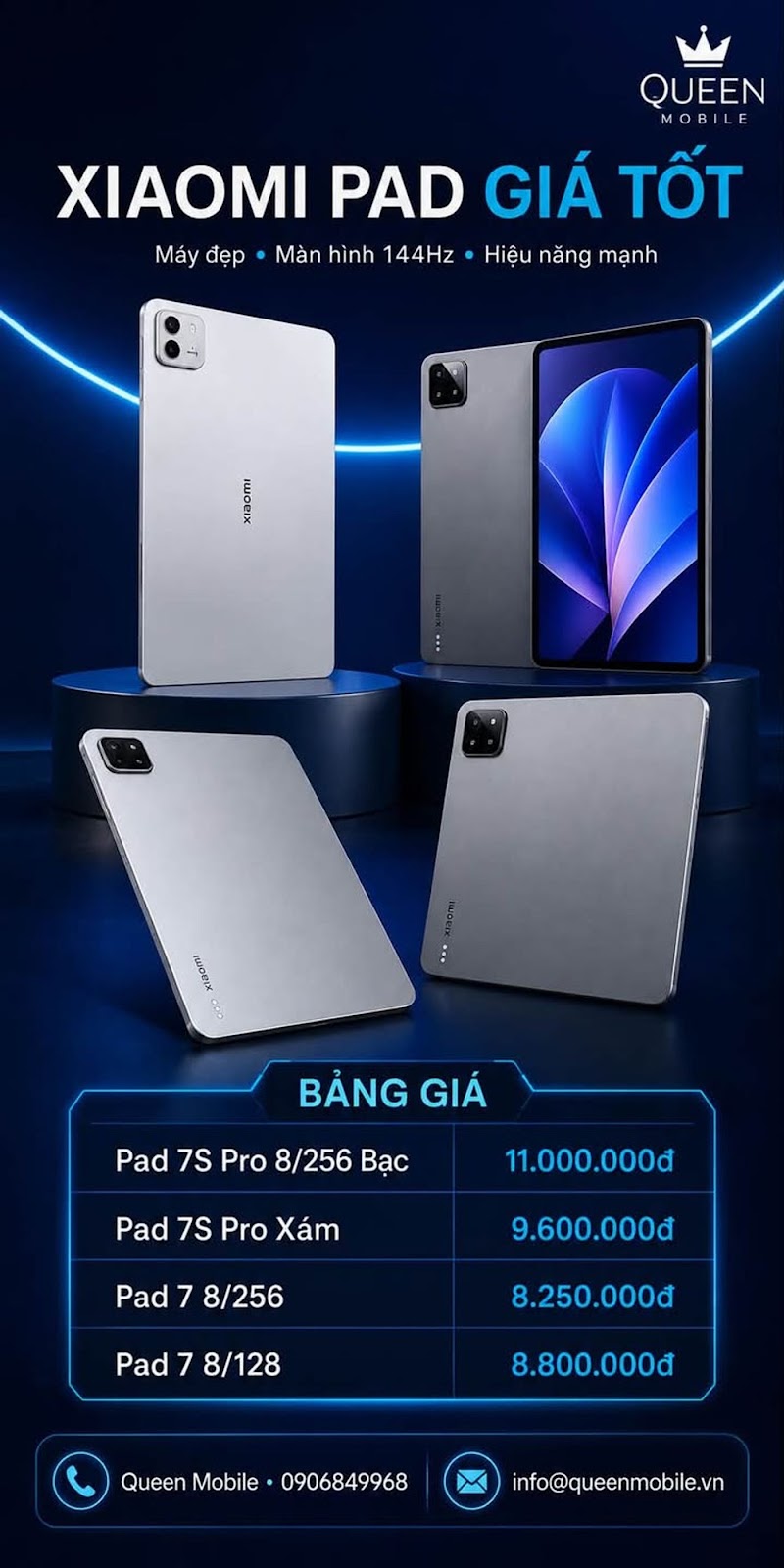 Xiaomi Pad giá tốt, màn hình 3.2K 144Hz, hiệu năng mạnh