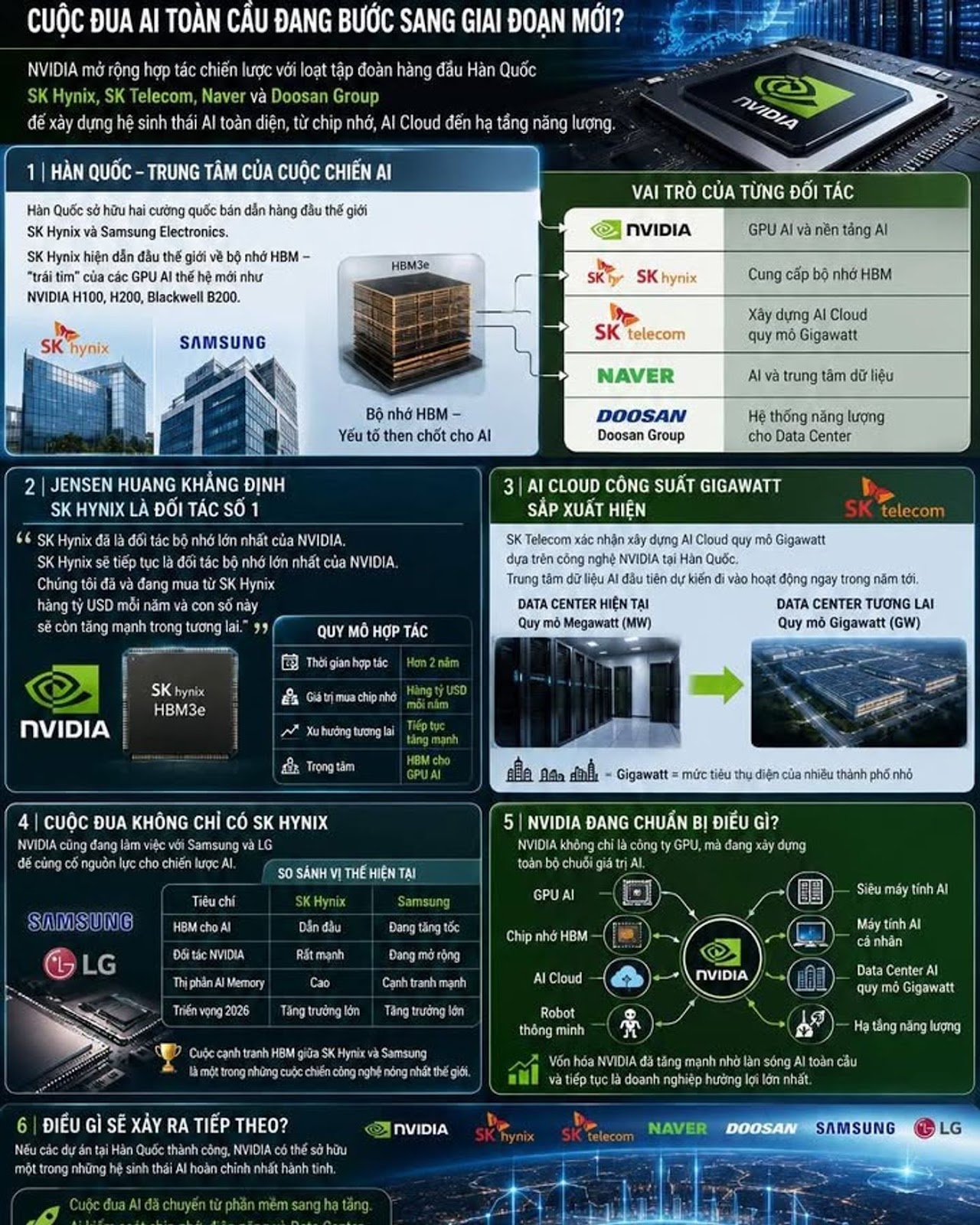 NVIDIA Bắt Tay SK Hynix, SK Telecom Và Nhiều Ông Lớn Hàn Quốc, Cuộc Đua AI Toàn Cầu Đang Bước Sang G