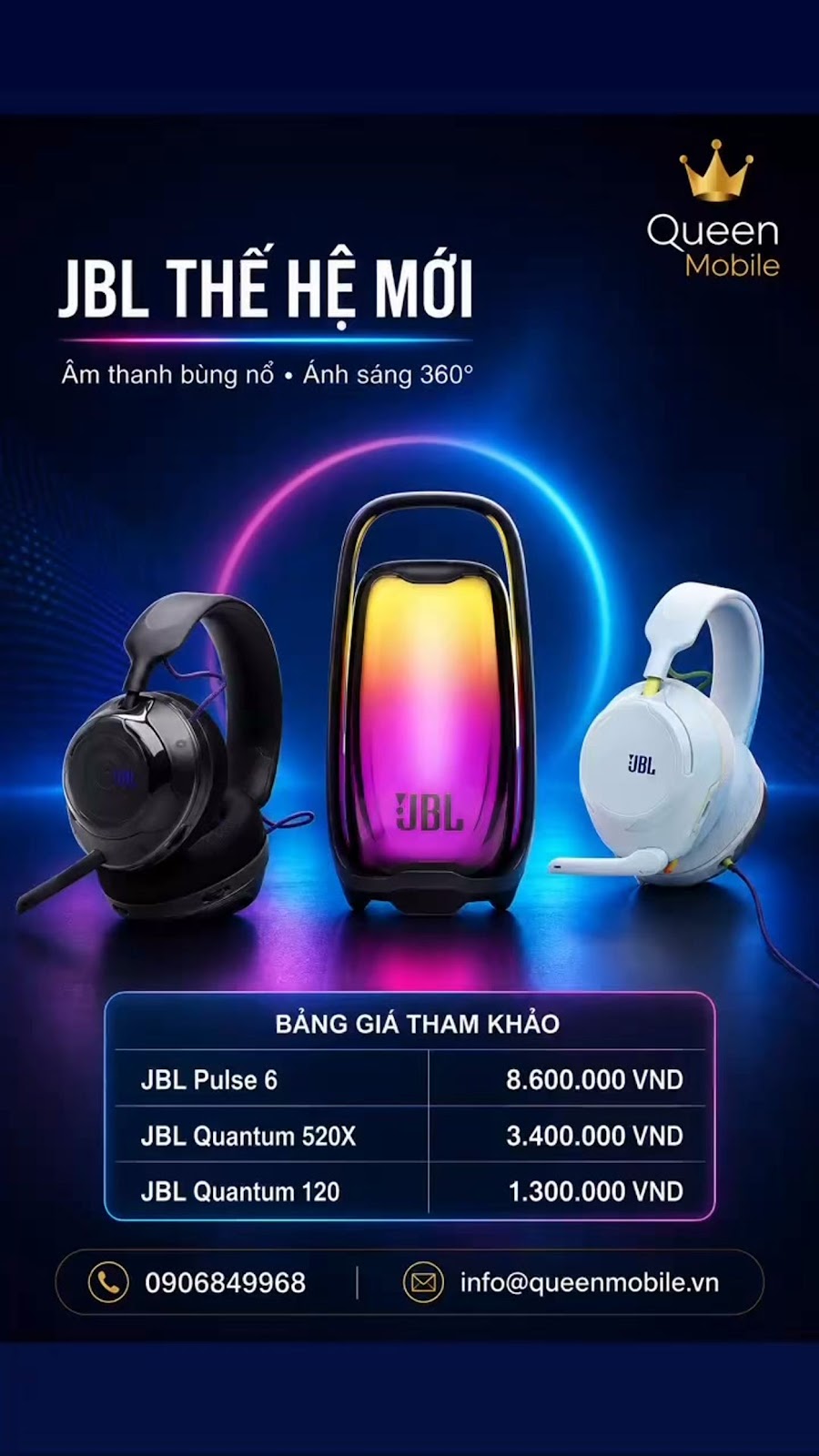 JBL Pulse 6 cùng Quantum 520X Wireless và Quantum 120 ra mắt, mở rộng hệ sinh thái âm thanh năm 2026