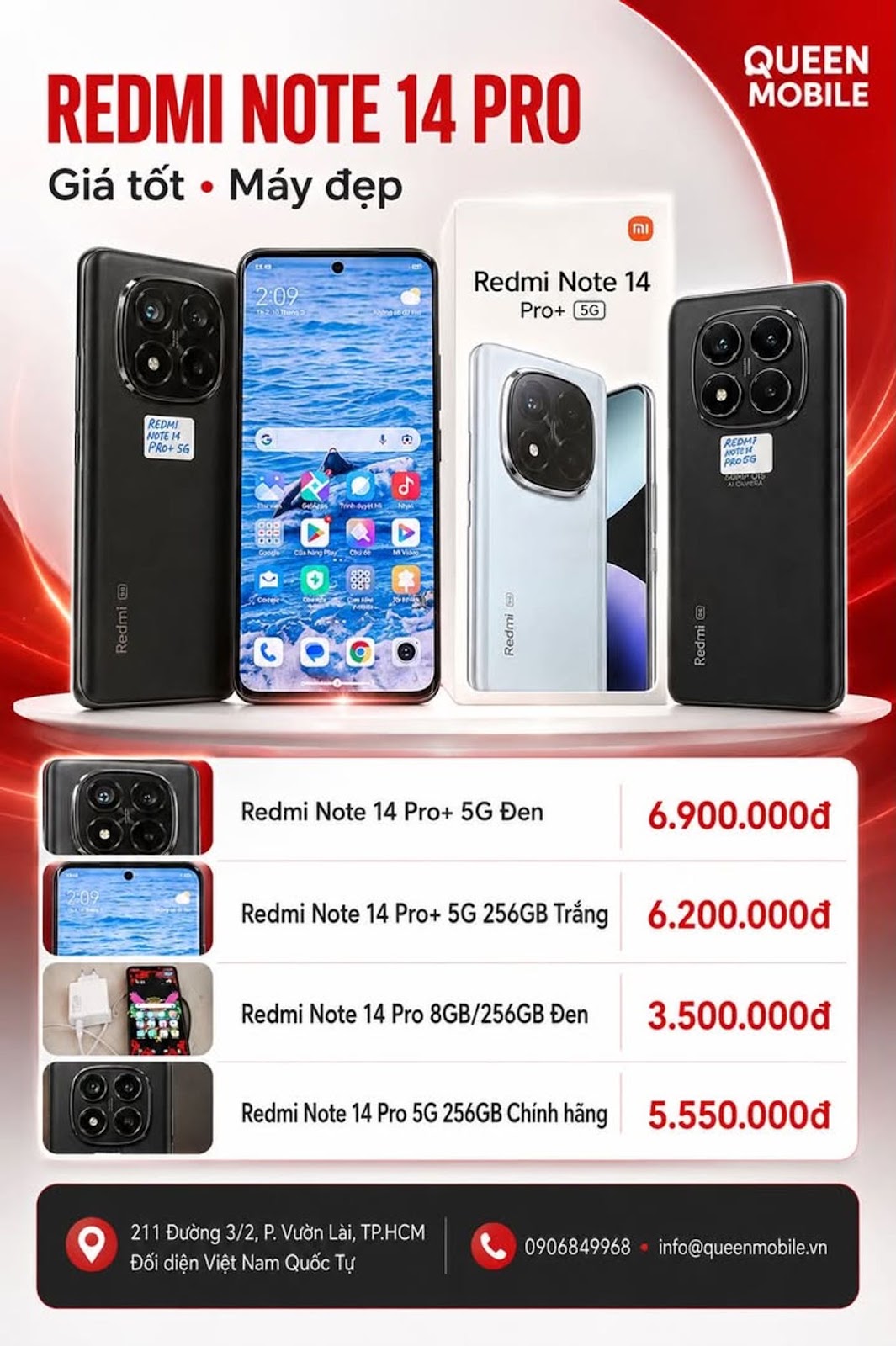 𝗕𝗔̉𝗡𝗚 𝗚𝗜𝗔́ 𝗫𝗜𝗔𝗢𝗠𝗜 𝗥𝗘𝗗𝗠𝗜 𝗡𝗢𝗧𝗘 𝟭𝟰 𝗣𝗥𝗢 – MÁY ĐẸP, GIÁ CỰC HẤP DẪN 📱🔥