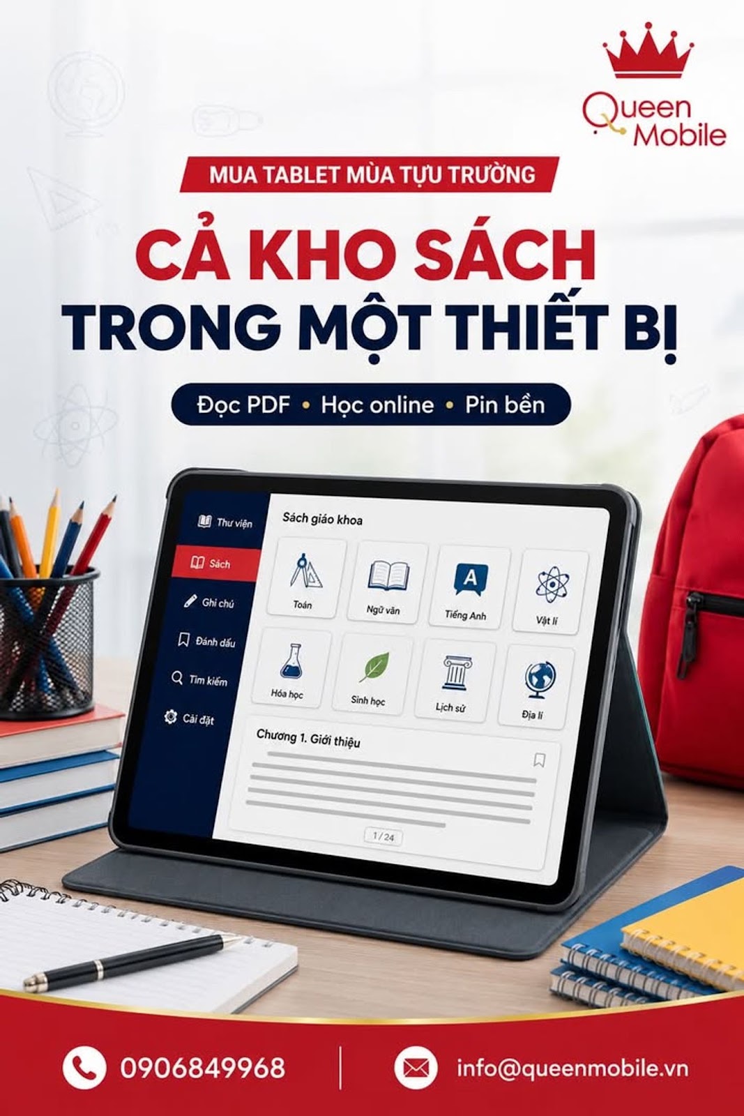 MUA MÁY TÍNH BẢNG MÙA TỰU TRƯỜNG – MANG CẢ KHO SÁCH VÀO LỚP 📚📱