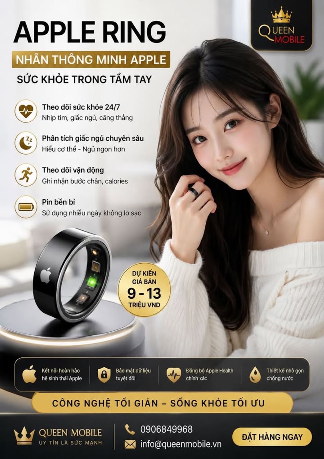 Apple phát triển nhẫn thông minh để cạnh tranh trực tiếp Oura Ring và Samsung Galaxy Ring