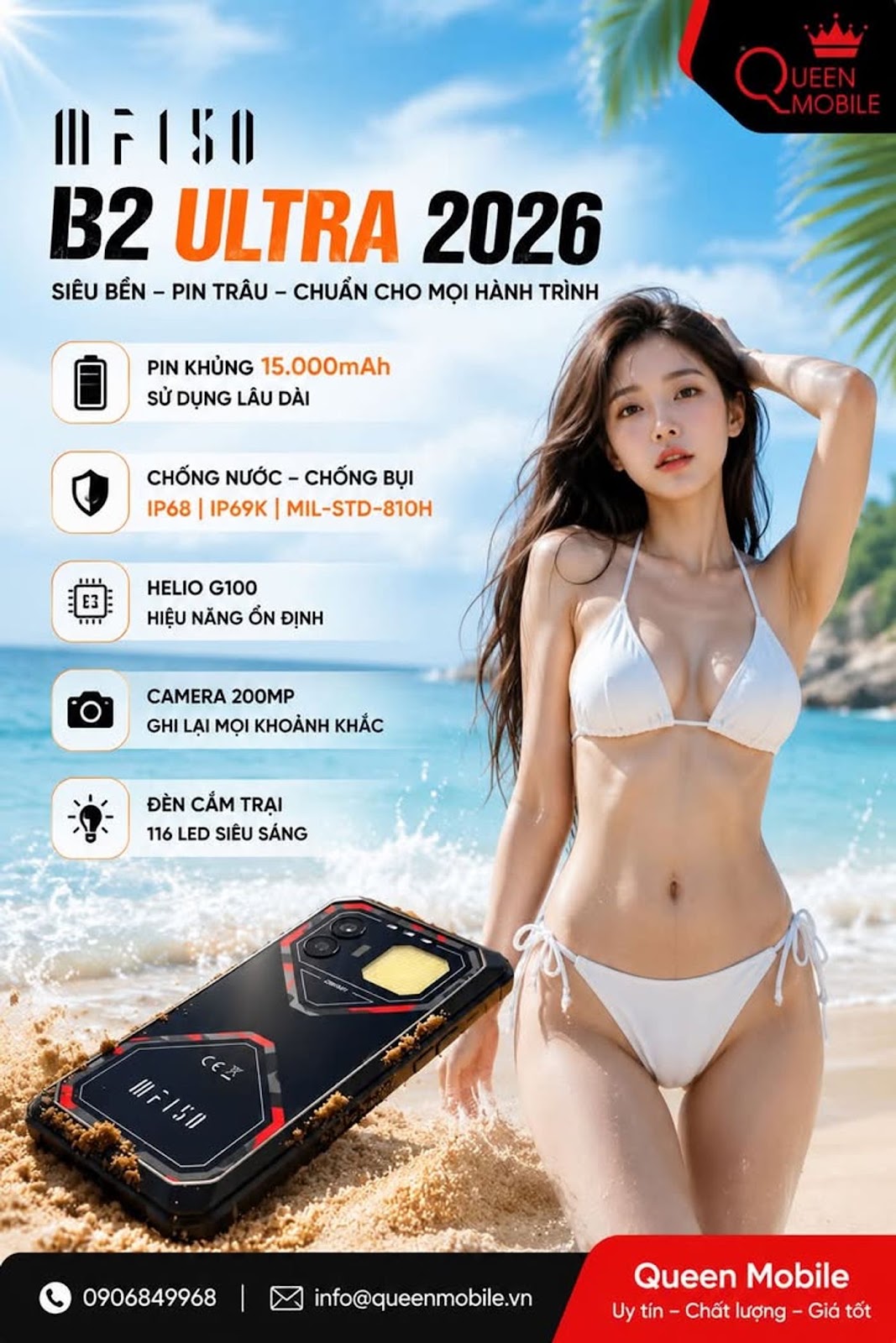 IIIF150 B2 Ultra 2026 gây chú ý với pin 15.000 mAh và khả năng hoạt động tới 70°C #IIIF150 #B2Ultra2