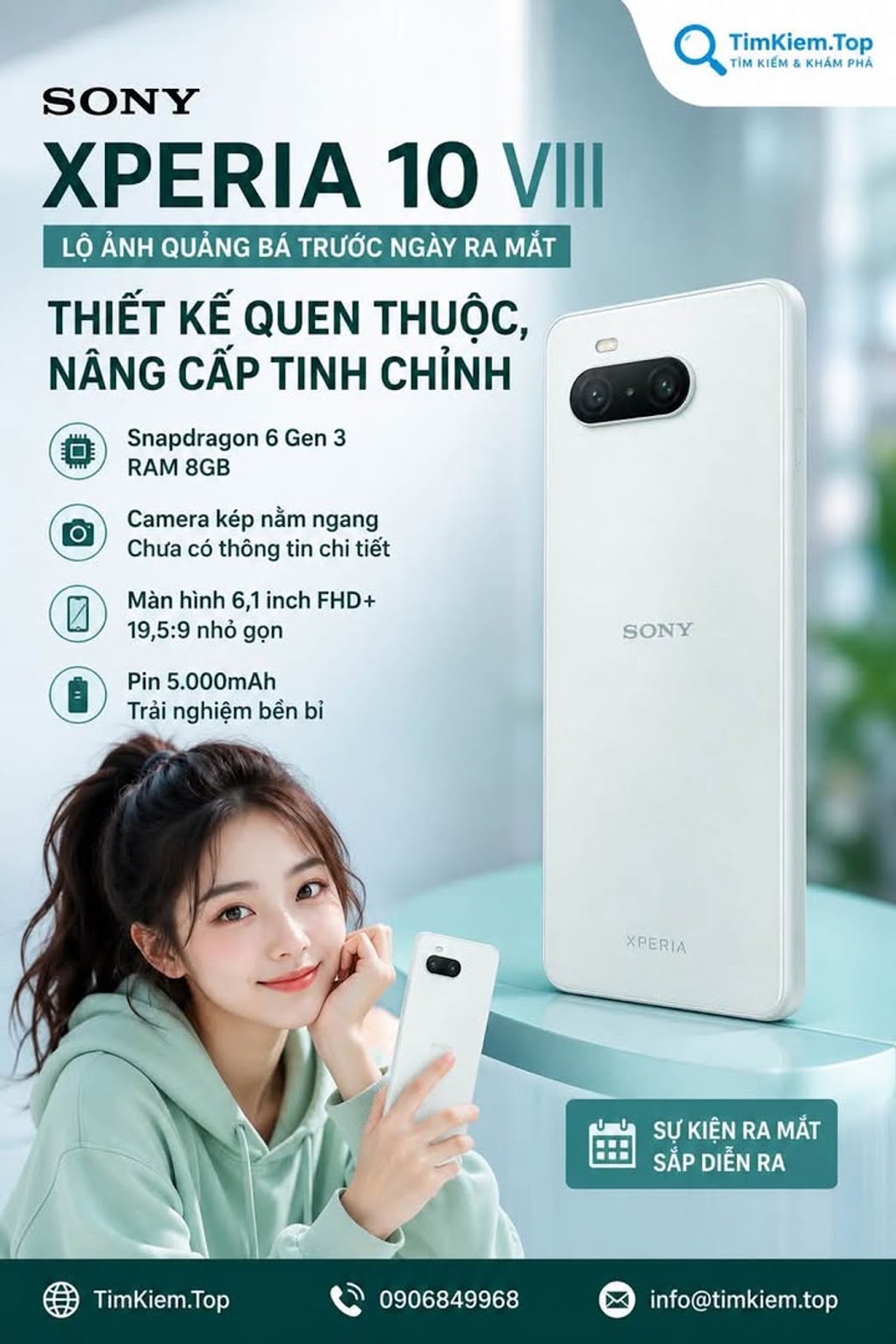 Sony Xperia 10 VIII lộ ảnh quảng bá trước ngày ra mắt, thiết kế gần như giữ nguy...