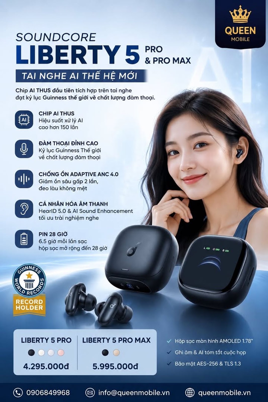 Anker ra mắt Liberty 5 Pro và Liberty 5 Pro Max với chip AI riêng, lập kỷ lục Guinness về chất lượng
