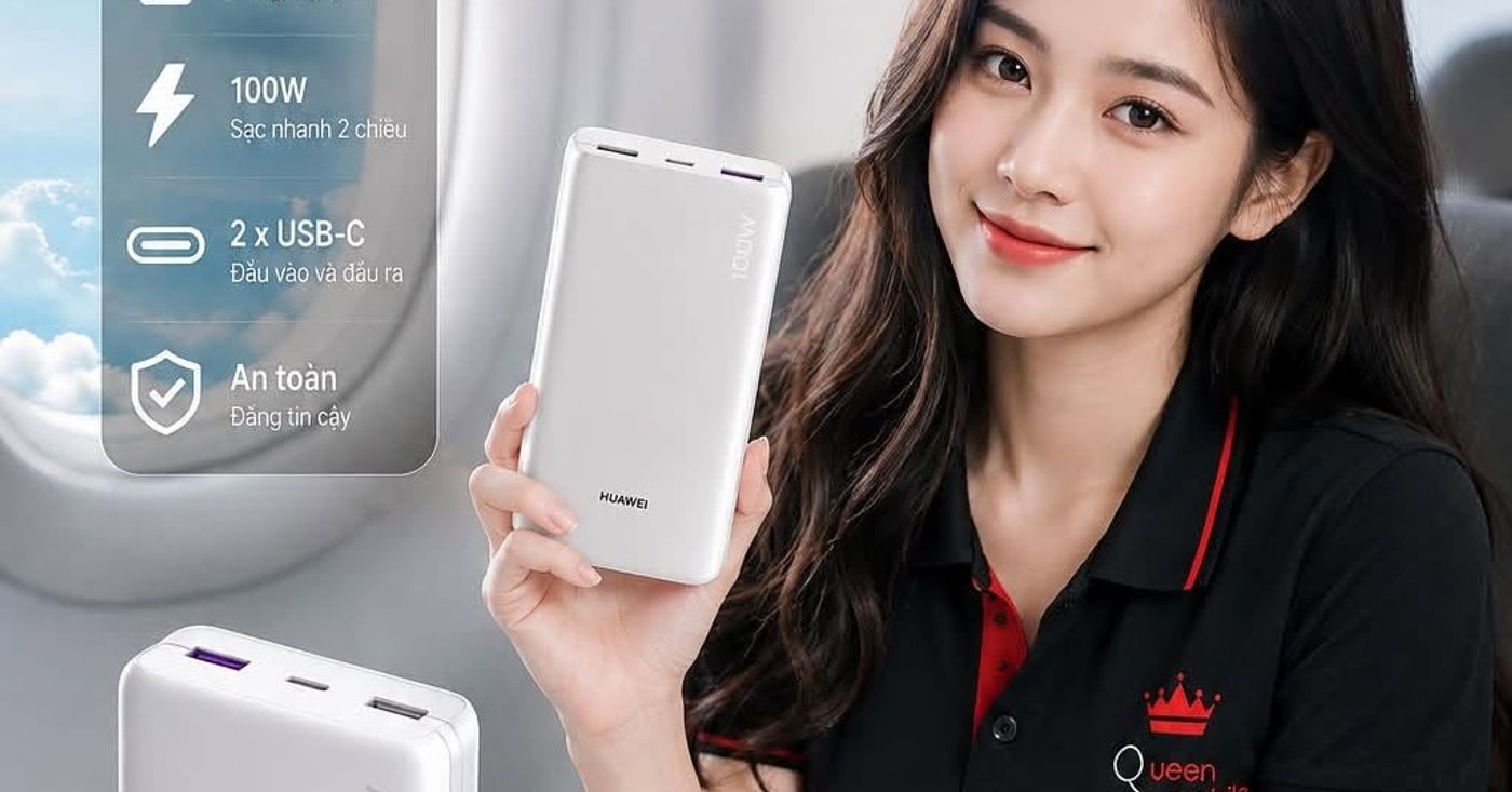 Huawei chuẩn bị ra mắt pin dự phòng 20.000mAh sạc nhanh hai chiều 100W